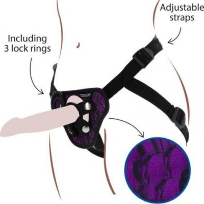 GET REAL - STRAP-ON LACE HARNESS PURPLE foto