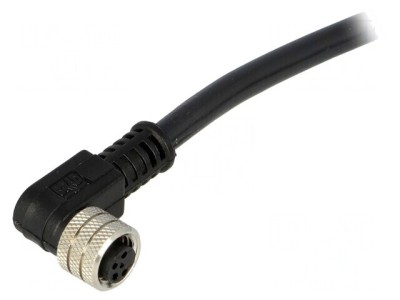 Conector M8 Mamă 4 PIN 90&amp;deg; Cu Cablu IP67 foto