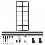 Cumpara ieftin Usa glisanta cu set feronerie, 90x205 cm, sticla ESG/aluminiu