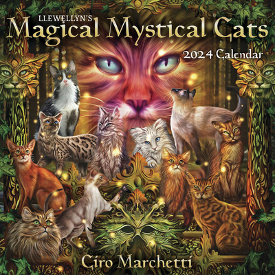 Llewellyn&amp;#039;s 2024 Magical Mystical Cats Calendar foto
