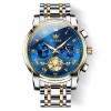 Ceas barbatesc de mana Olevs Cronograf Analog Elegant Luxury Casual Fashion Quartz Fazele lunii Data