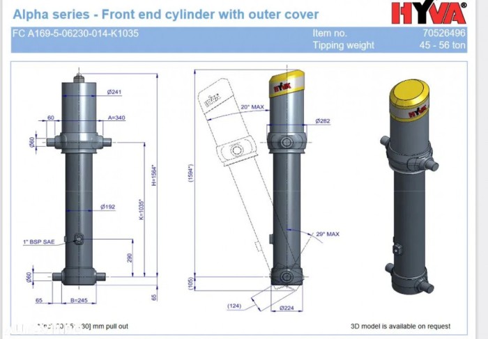 Cilindru Basculare Hyva 70526496