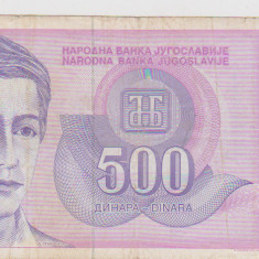 BANCNOTA 500 DINARI 1992 JUGOSLAVIA