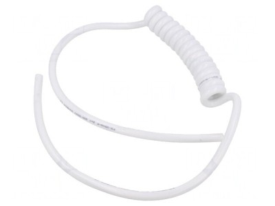 Cablu spiralat neecranat PUR alb 2x1mm2 300V-500V foto