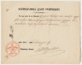 Valahia decembrie 1858 inam cu sigiliul Caimacamiei de Trei pentru decont transport catre Districtul Gorj semnat de Secretarul statului C-tin Brailoiu