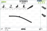 Stergator parbriz Valeo Hydroconnect 578503, clasic, cauciuc+grafit, lungime 530mm, universal, auto
