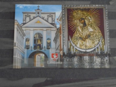 LITHUANIA - VILNIUS - CAPELA PORTILOR ZORILOR CU ICOANA BINECUVANTATEI VERGINEI MARIA - STEMA TARII - NECIRCULATA foto