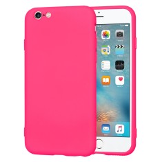 Husa premium din silicon pentru iphone 6/ 6s - softflex, microfibra, hot pink foto