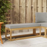 vidaXL Bancă de exterior Alb 115 x 43 x 45 cm Lemn Solid de Acacia 901675