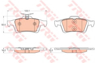 Set placute frana,frana disc FORD C-MAX II Van (2010 - 2016) TRW GDB2033 foto