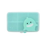 Cutie Snack Melii 6 Compartimente, Divizor Detasabil, Print Rechin, Plastic Alimentar