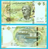 Tunisia (pick 95) 5 Dinars 2013 UNC; Generalul Hannibal Barca