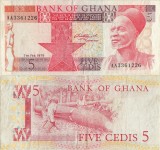 1979 (7 II), 5 cedis (P-19a) - Ghana - stare XF!