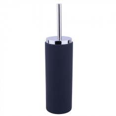 Perie pentru WC cu suport , Ceramica cauciucata, Negru mat ,39 cm