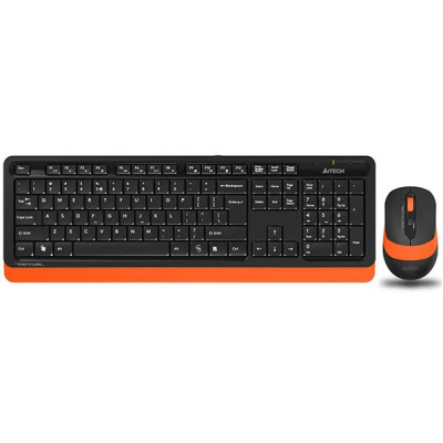 Kit tastatura si mouse A4TECH Fstyler FG1010 Orange foto