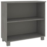 Cumpara ieftin Servanta &bdquo;HAMAR&rdquo;, gri deschis, 85x35x80 cm, lemn masiv pin