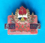 Insigna veche de colectie A XX a Aniversare 1949 - 1969 Asociatia de Pionieri