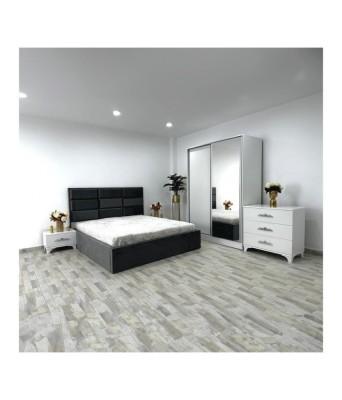 DORMITOR VEN09 GRI+COMODA foto