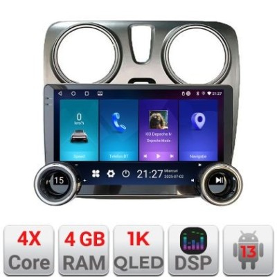 Navigatie Dacia Dokker Edotec 4+64 10.5 inch Incell 1K android Wifi 5Ghz gps internet CarStore Technology foto