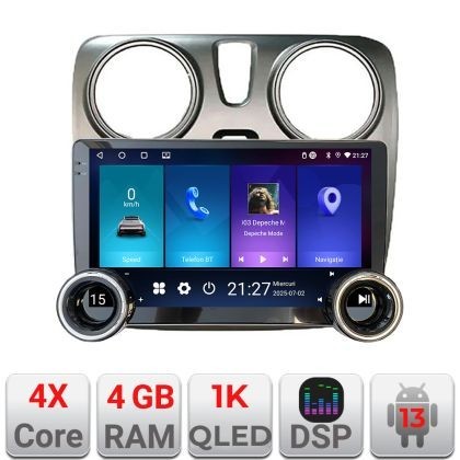 Navigatie Dacia Dokker Edotec 4+64 10.5 inch Incell 1K android Wifi 5Ghz gps internet CarStore Technology