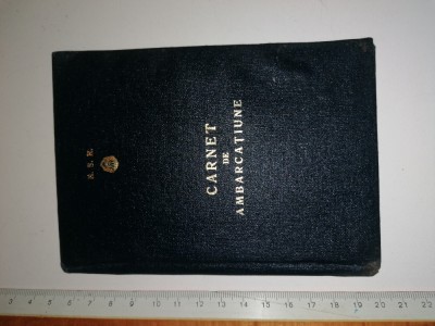 RAR - CARNET DE AMBARCATIUNE - RSR , 1980 foto