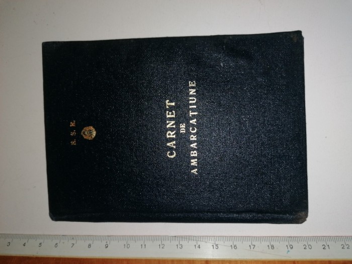 RAR - CARNET DE AMBARCATIUNE - RSR , 1980