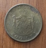 Moneda 500 Lei 1945, Mihai I, Rom&acirc;nia - Numismatică Rom&acirc;nească