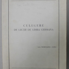 CULEGERE DE LECTII DE LIMBA GERMANA , LECTOR FRUMUZACHE C. DOINA , ACADEMIA MILITARA , 1973