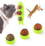 Jucarie cu bile catnip pentru pisici Tlater, verde, 19 x 7 x 6 cm