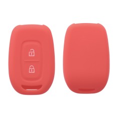 Husa Cheie Auto pentru Dacia / Renault - 2 Butoane - Keyless Go, kwmobile, Silicon, Rosu, 54812.09 foto