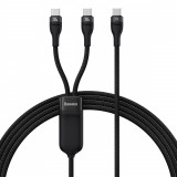 Baseus Flash Series Ⅱ Fast Charging Cable 2in1 USB-C - 2xUSB-C 100W 1.5m Black CASS060001