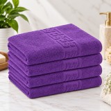 Cumpara ieftin Set 4 Prosoape Baie Lux Bumbac 100% Mov 550 GSM -50X90 Cm