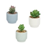 Cumpara ieftin Set 3 plante suculente artificiale in ghiveci ceramica multicolora &Oslash;7x11h
