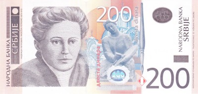 Bancnota Serbia 200 Dinara 2005 - P42 UNC foto