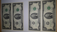 Seturi bancnote de 2$,serii consecutive foto
