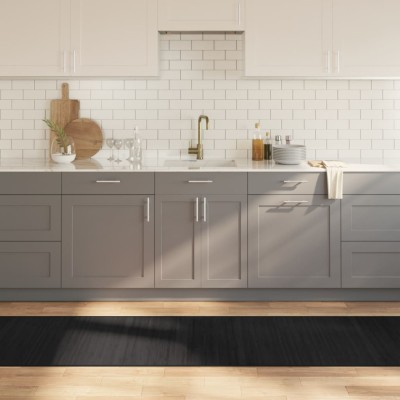 vidaXL Covor dreptunghiular, negru, 70x300 cm, bambus 376882 foto