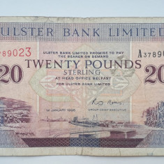 20 Pounds 1996 Irlanda, lire , Ulster Bank Limited
