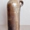 Butelcă 700ml din gresie, cu toarta, pentru apă minerală Rhenser Mineralbrunnen cca 1890, stanta originala