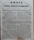 Foaia pentru minte, inima si literatura, nr. 23, 1853, Brasov, Redactor Iacob Muresanu