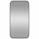 Oglindă de perete, negru, 30x60 cm, dreptunghiulară