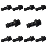 Cumpara ieftin Set 10 x Stut din plastic pentru teava picurare, cod-7439, negru, 16 mm x 1/2", FE