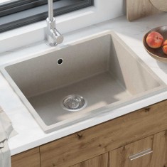 vidaXL Chiuvetă de bucătărie Bej 54 x 44 x 20 cm Granit