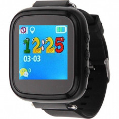 Ceas Smartwatch cu GPS Copii iUni Q80, Telefon incorporat, Buton SOS, Bluetooth, Negru foto