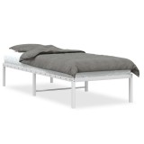Cumpara ieftin Cadru pat metalic, alb, 80x200 cm