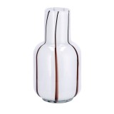 Cumpara ieftin Vaza flori sticla alba maro 13 x 24 cm