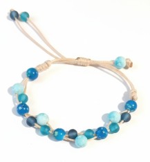 Brățară Handmade &amp;quot;Azure Wave&amp;quot;- Ajustabilă foto