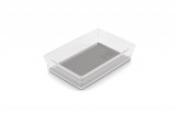 Organizator Curver SISTEMO 7, transparent/gri, 15,5x22,5x5 cm, pentru sertar
