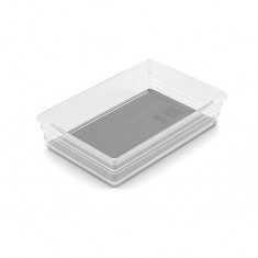 Organizator Curver SISTEMO 7, transparent/gri, 15,5x22,5x5 cm, pentru sertar