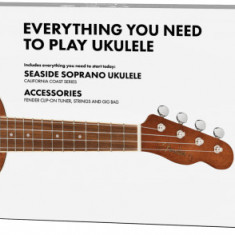 Set Ukulele Fender Seaside Soprano Natural