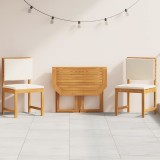 Set bistro de grădină cu perne, 3 piese, lemn masiv de acacia